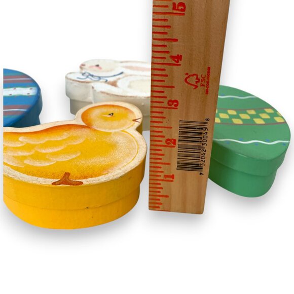 Easter Gift Trinket Boxes Paper Cardboard Eggs Duck Bunny Cottagecore Farmhouse - Picture 4 of 4